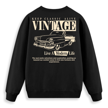 Vintage - Regular Fit Kalıp Sweatshirt