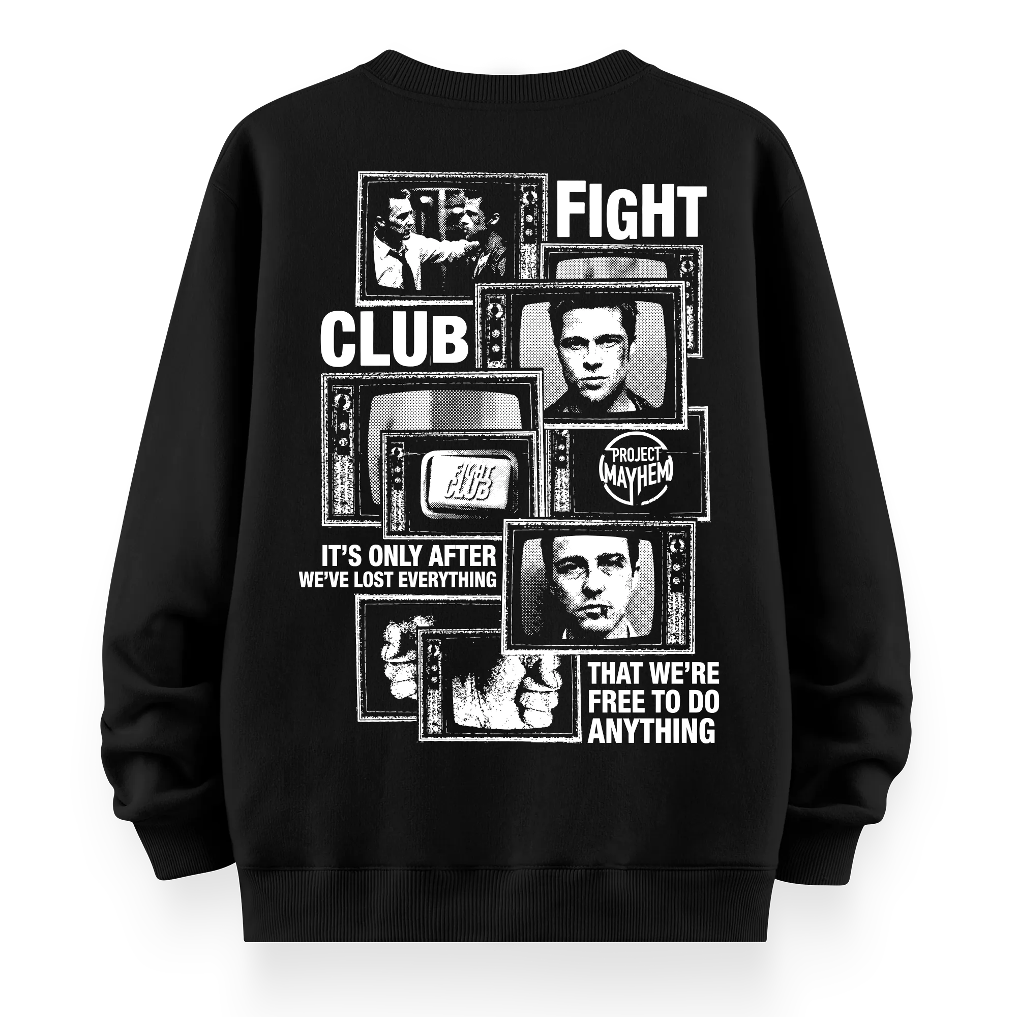 Fight Club - Oversize Bol Kalıp Sweatshirt