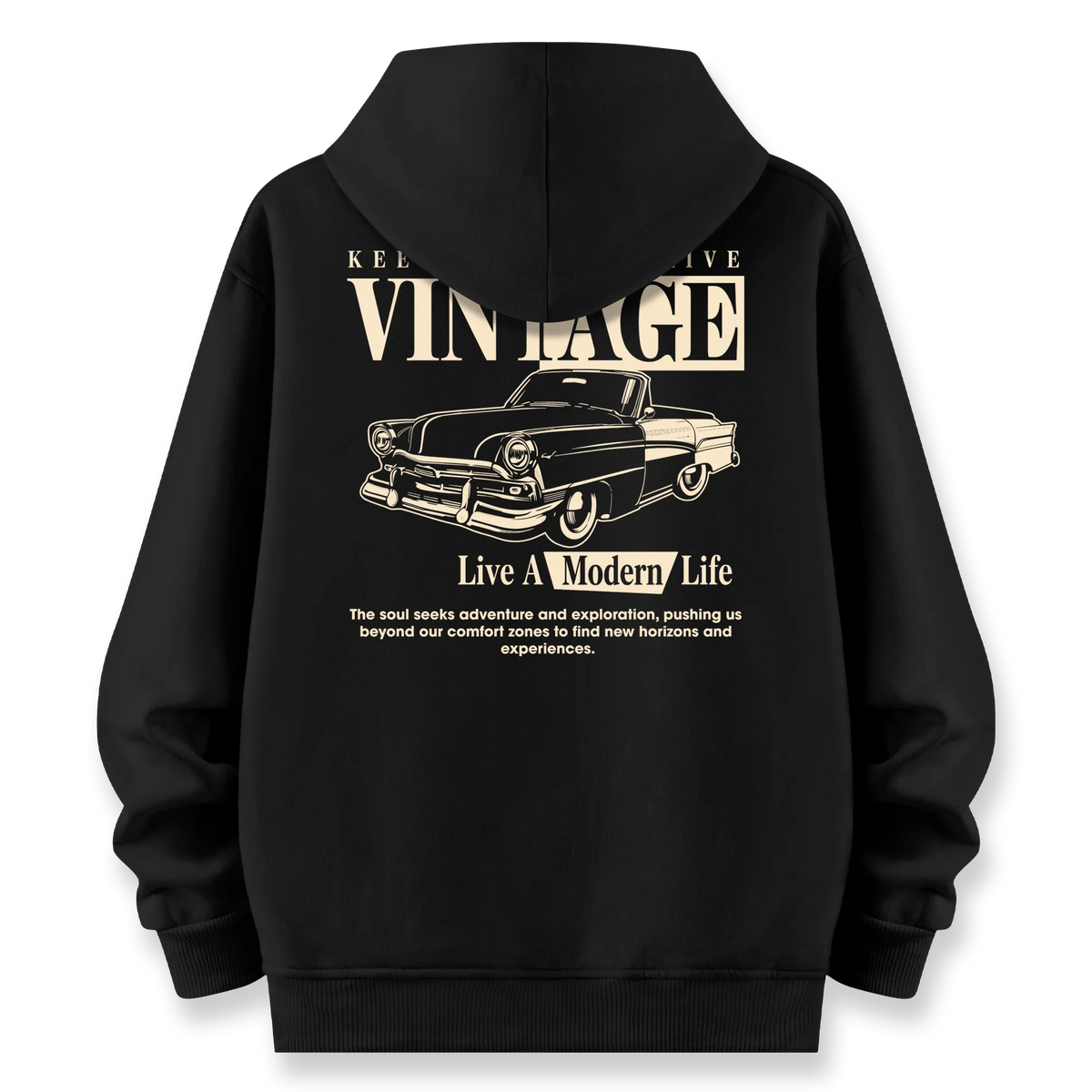 Vintage - Oversize Bol Kalıp Hoodie