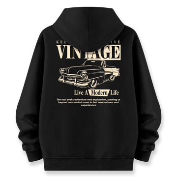 Vintage - Oversize Bol Kalıp Hoodie
