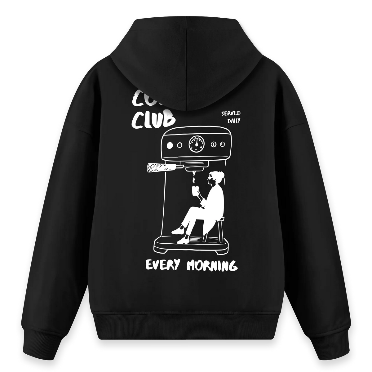 Coffee Club - Regular Fit Kalıp Hoodie