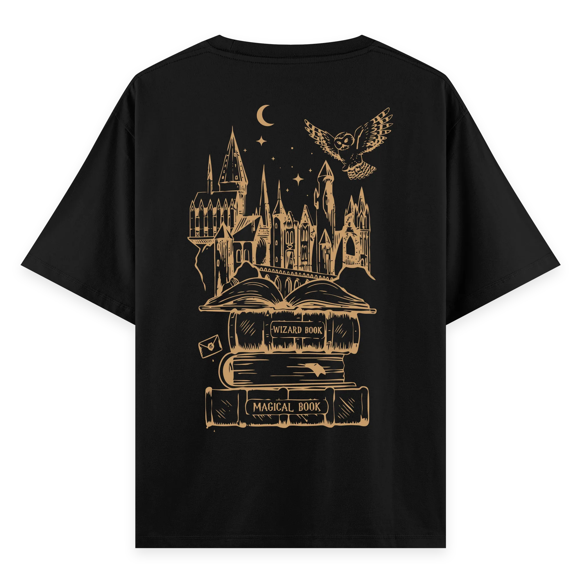 Hogwarts - Oversize Bol Kalıp T-shirt