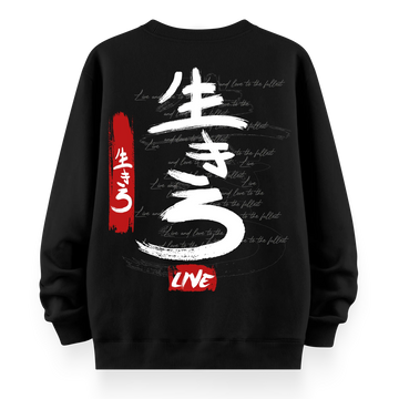 Live - Oversize Bol Kalıp Sweatshirt