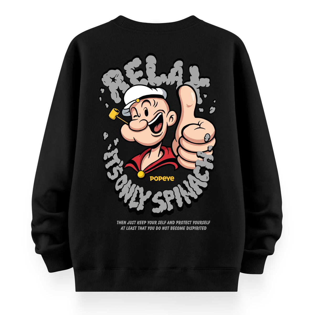 Popeye - Oversize Bol Kalıp Sweatshirt