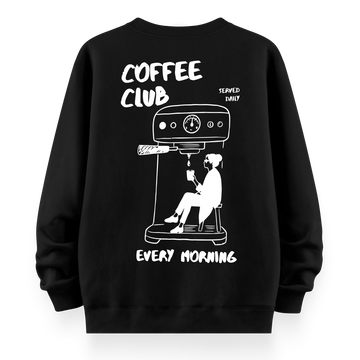 Coffee Club - Oversize Bol Kalıp Sweatshirt