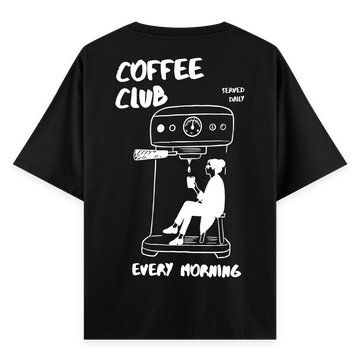 Coffee Club - Oversize Bol Kalıp T-shirt