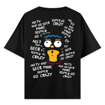 Crazy Homer - Oversize Bol Kalıp T-shirt
