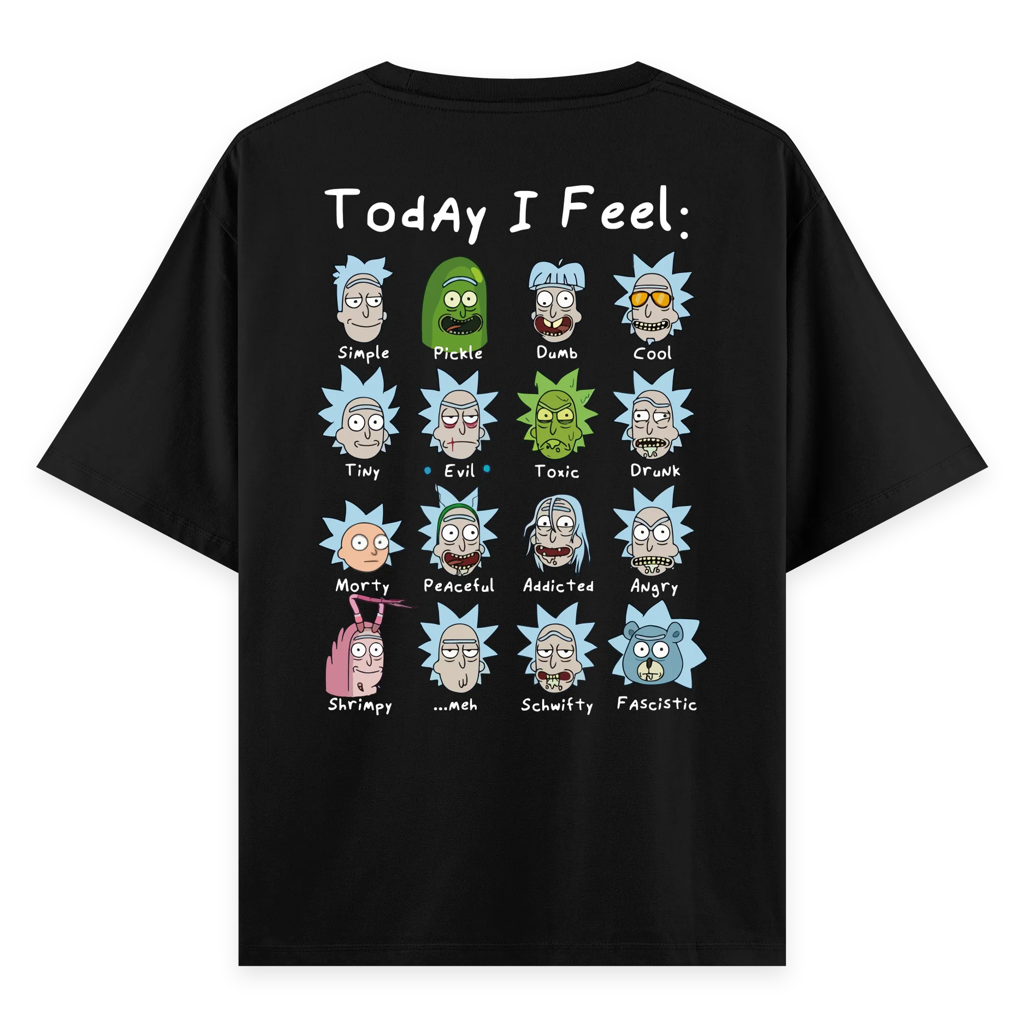 Rick's Routine - Oversize Bol Kalıp T-shirt