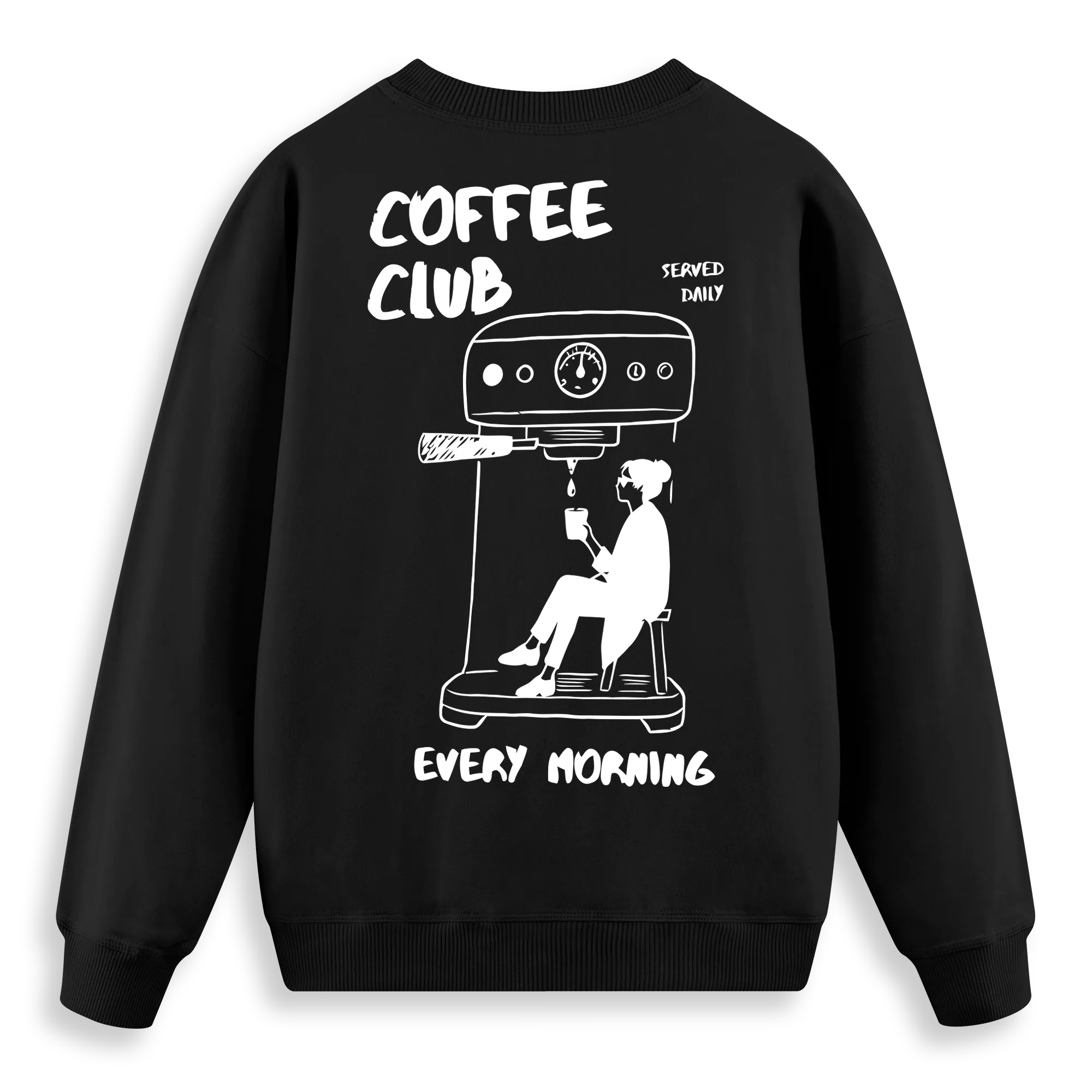 Coffee Club - Regular Fit Kalıp Sweatshirt