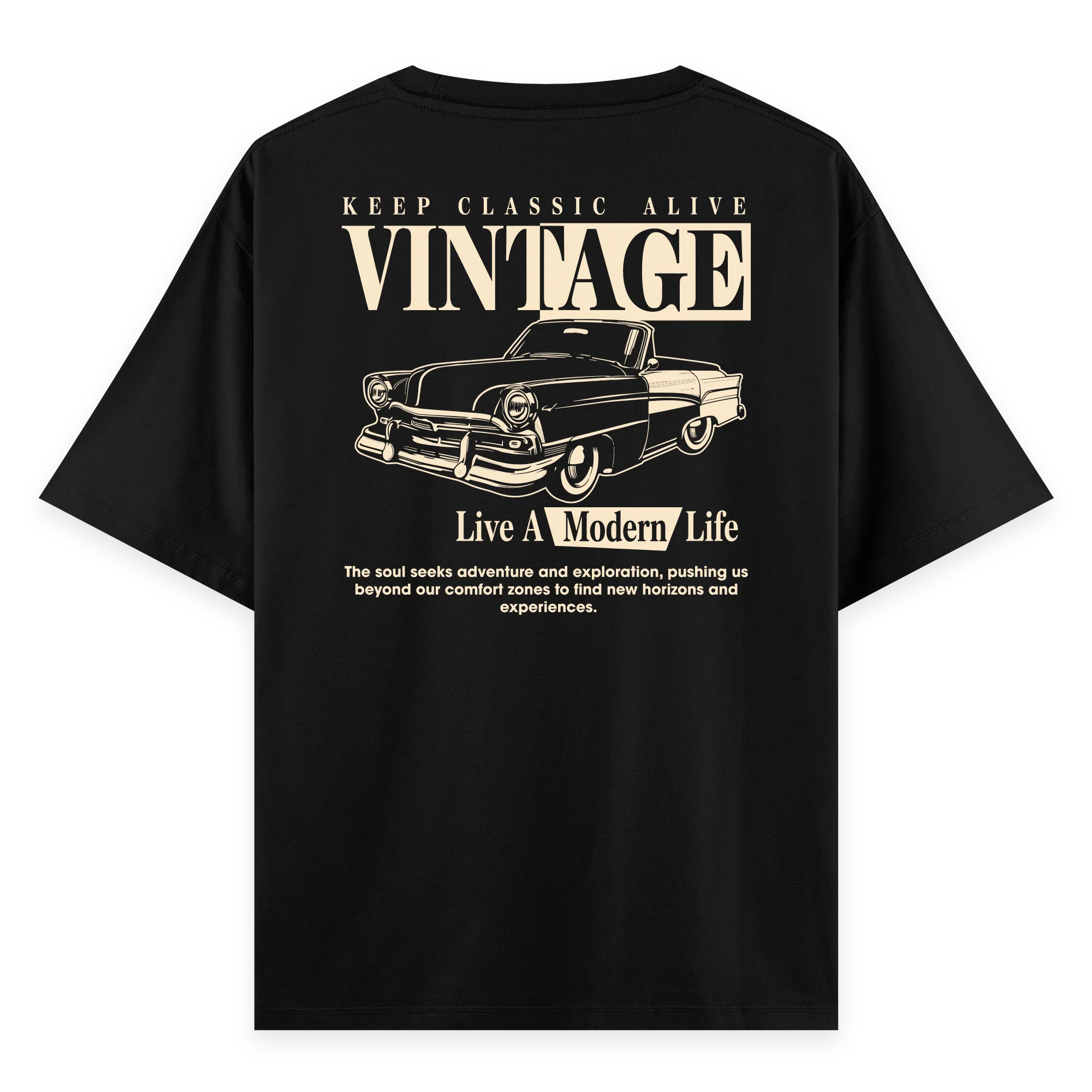 Vintage - Oversize Bol Kalıp T-shirt