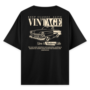 Vintage - Oversize Bol Kalıp T-shirt