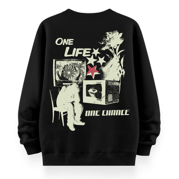 One Chance - Oversize Bol Kalıp Sweatshirt