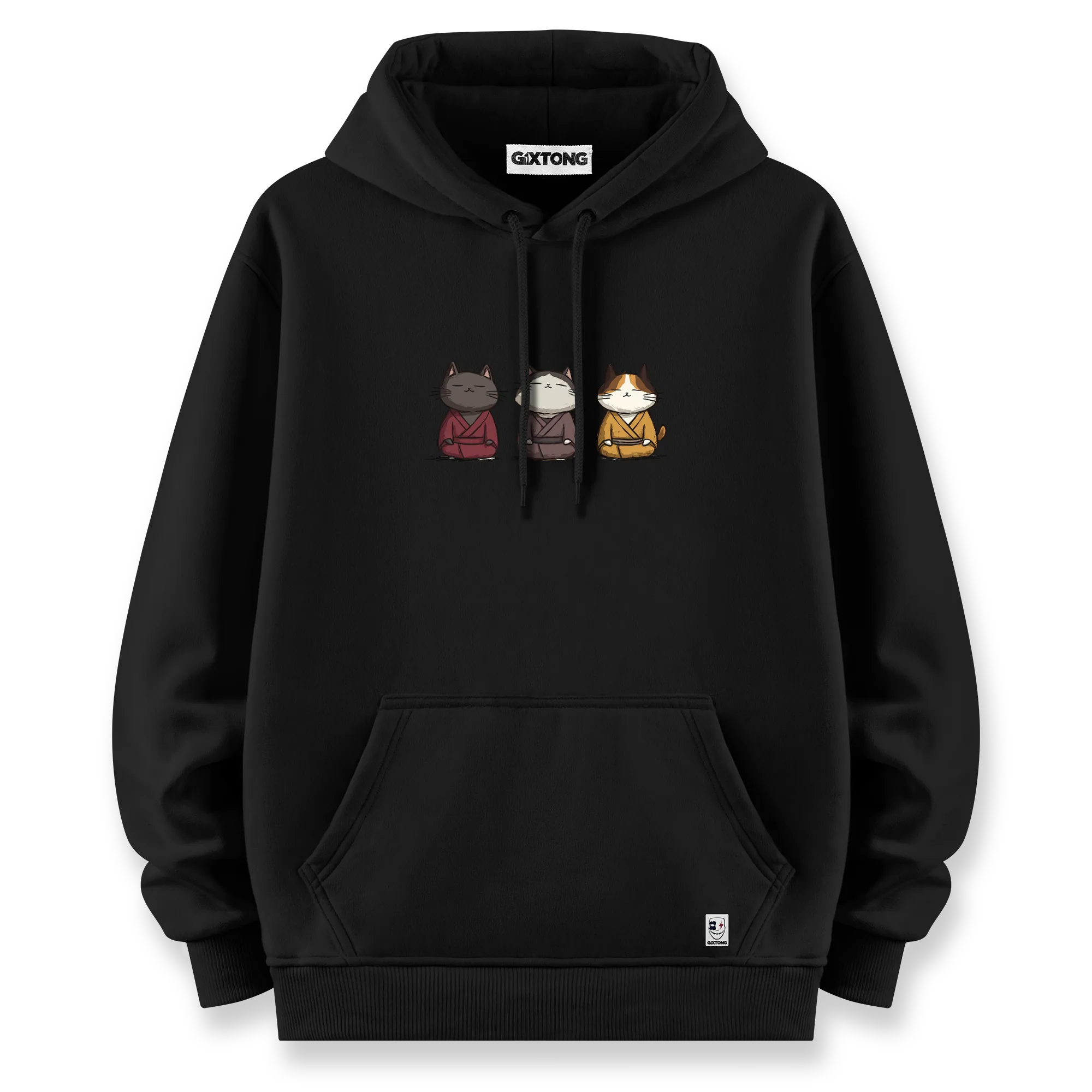 Samurai Cats - Oversize Bol Kalıp Hoodie