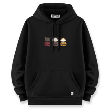 Samurai Cats - Oversize Bol Kalıp Hoodie