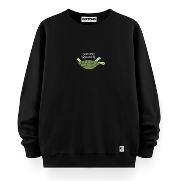 Düzelicez İnşallah - Oversize Bol Kalıp Sweatshirt