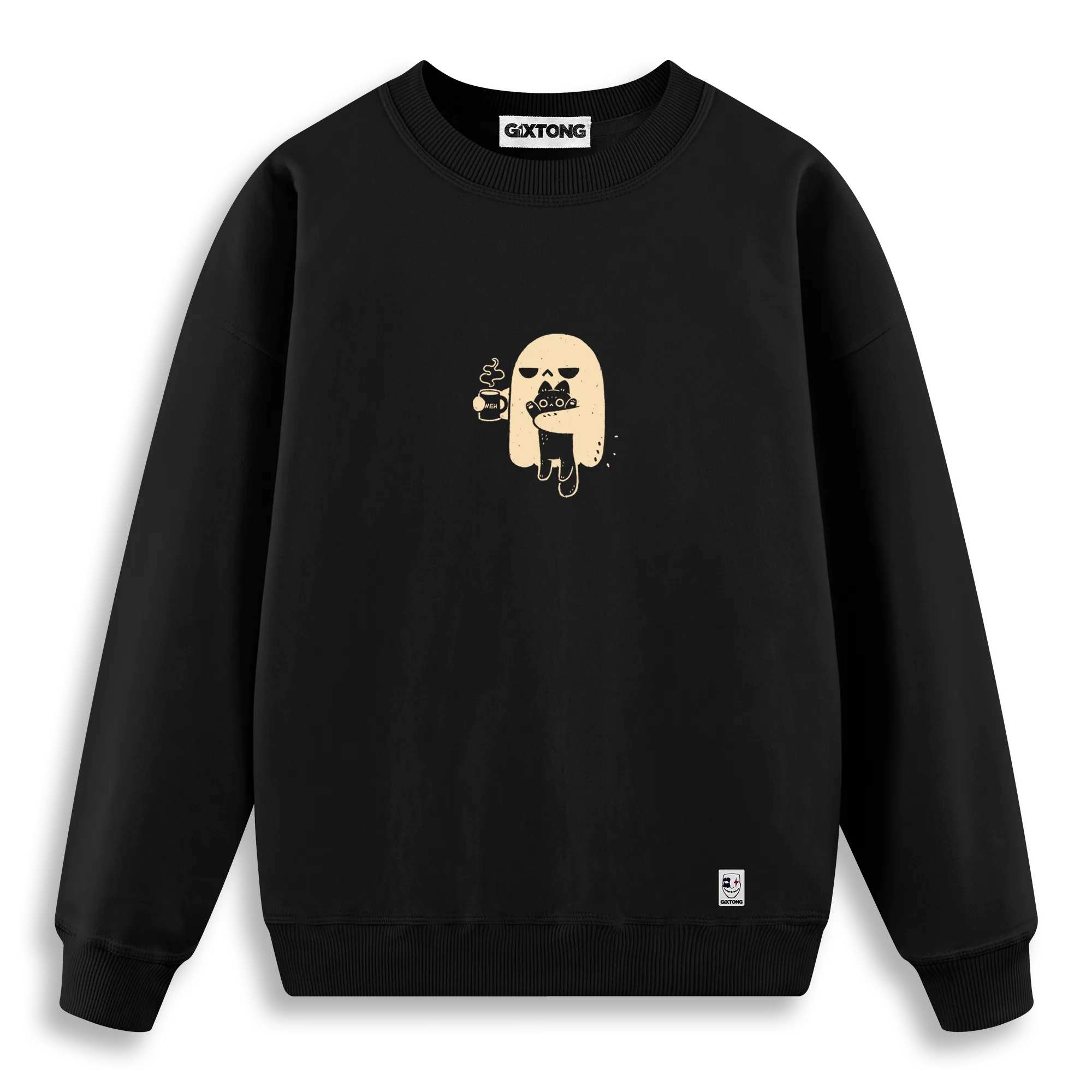 Ghost Cat - Regular Fit Kalıp Sweatshirt