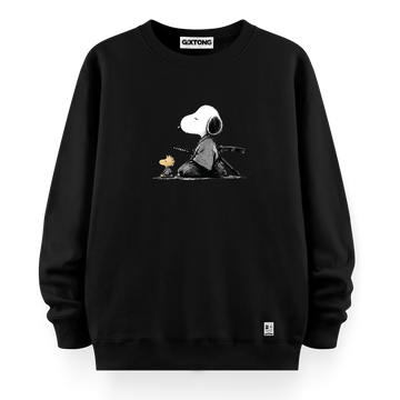 Samurai Snoopy - Oversize Bol Kalıp Sweatshirt