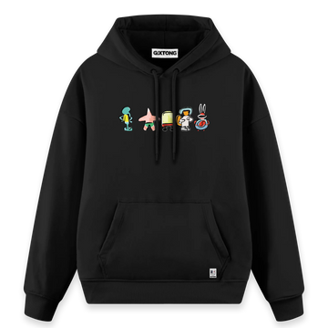 Sponge Family - Regular Fit Kalıp Hoodie