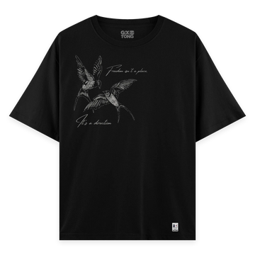 Birds - Oversize Bol Kalıp T-shirt