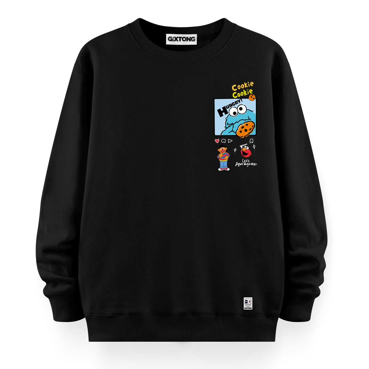 Cookie Monster - Oversize Bol Kalıp Sweatshirt