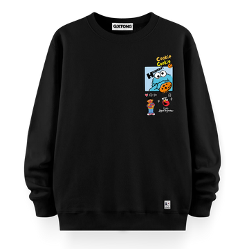 Cookie Monster - Oversize Bol Kalıp Sweatshirt