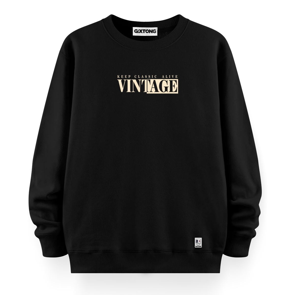 Vintage - Oversize Bol Kalıp Sweatshirt