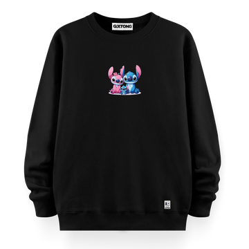 Stitch Family - Oversize Bol Kalıp Sweatshirt