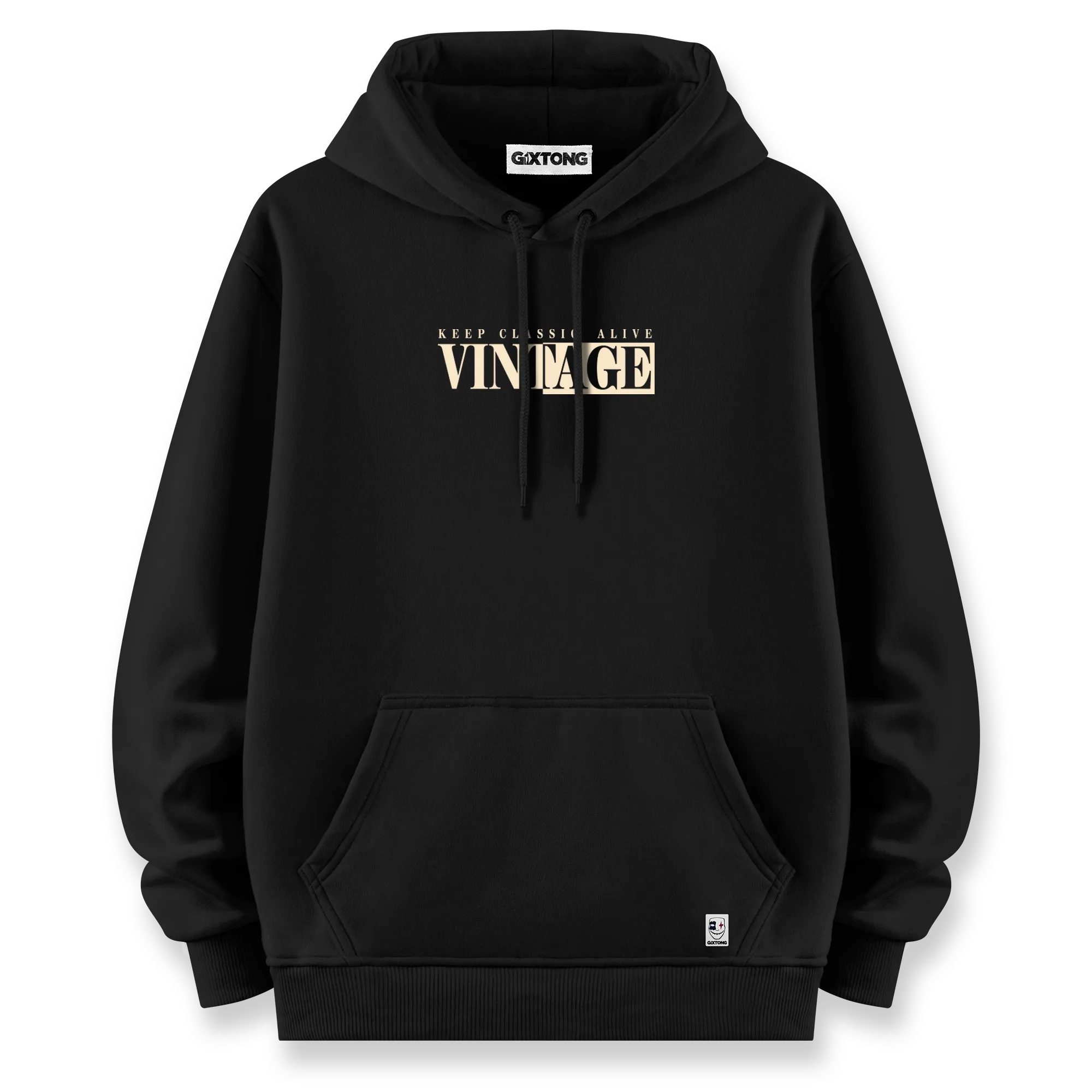 Vintage - Oversize Bol Kalıp Hoodie