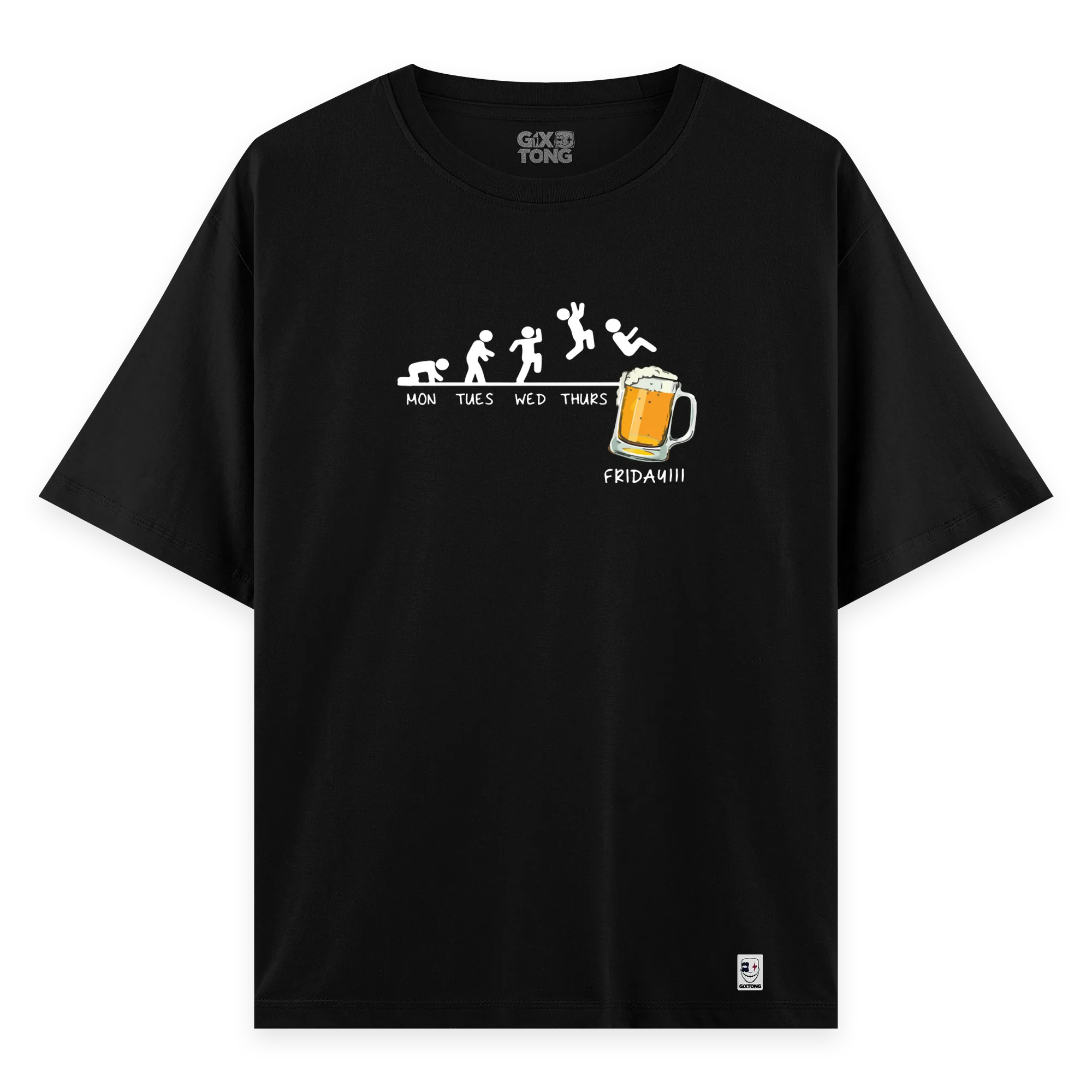 Friday Beer - Oversize Bol Kalıp T-shirt