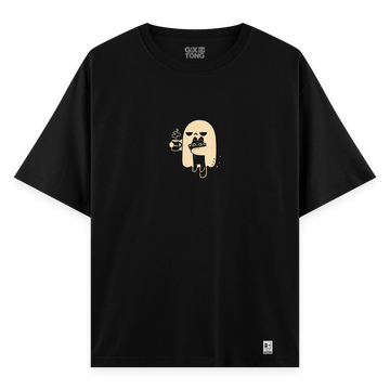 Ghost Cat - Oversize Bol Kalıp T-shirt