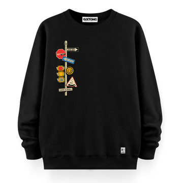 One Way - Oversize Bol Kalıp Sweatshirt