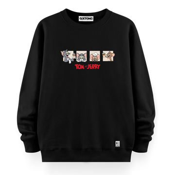 Tom And Jerry - Oversize Bol Kalıp Sweatshirt
