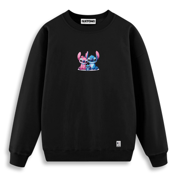 Stitch Family - Regular Fit Kalıp Sweatshirt