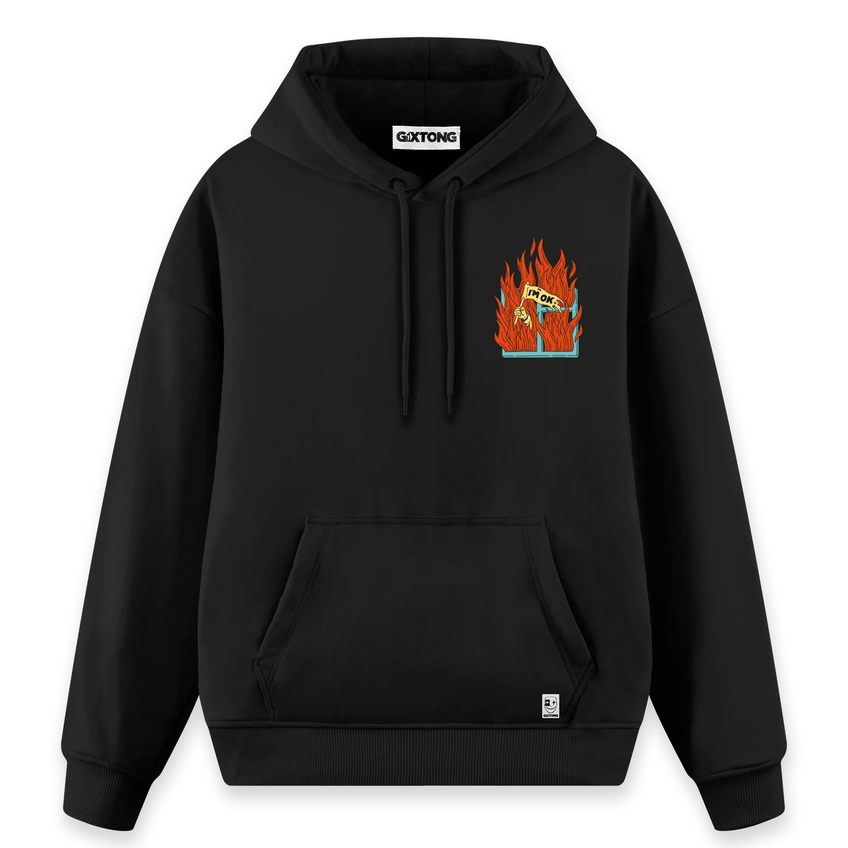 I'm Ok - Regular Fit Kalıp Hoodie
