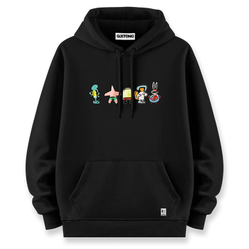 Sponge Family - Oversize Bol Kalıp Hoodie