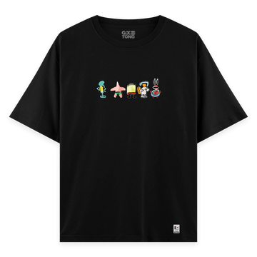 Sponge Family - Oversize Bol Kalıp T-shirt