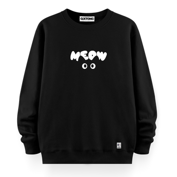 Meow - Oversize Bol Kalıp Sweatshirt
