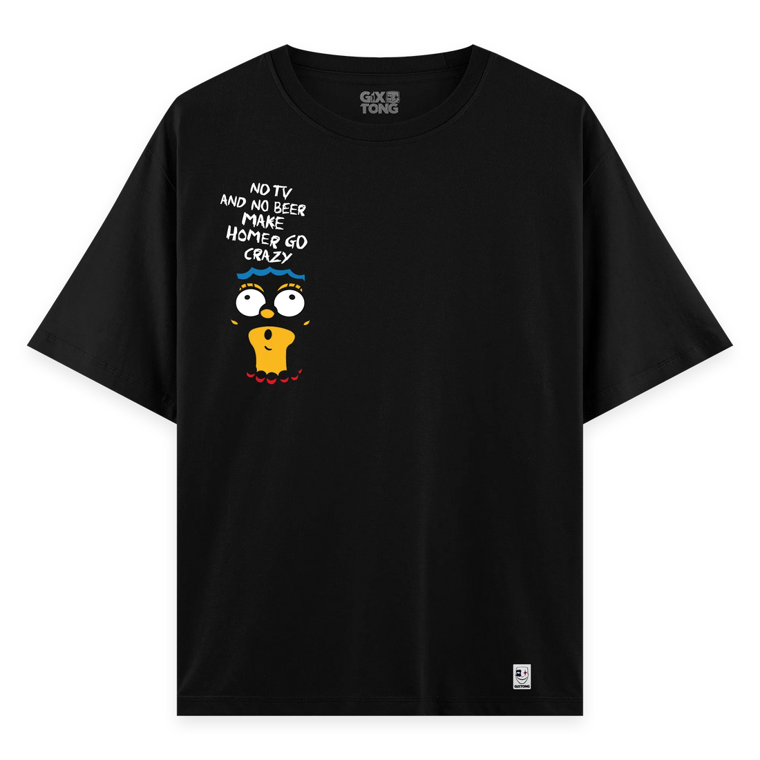 Crazy Homer - Oversize Bol Kalıp T-shirt