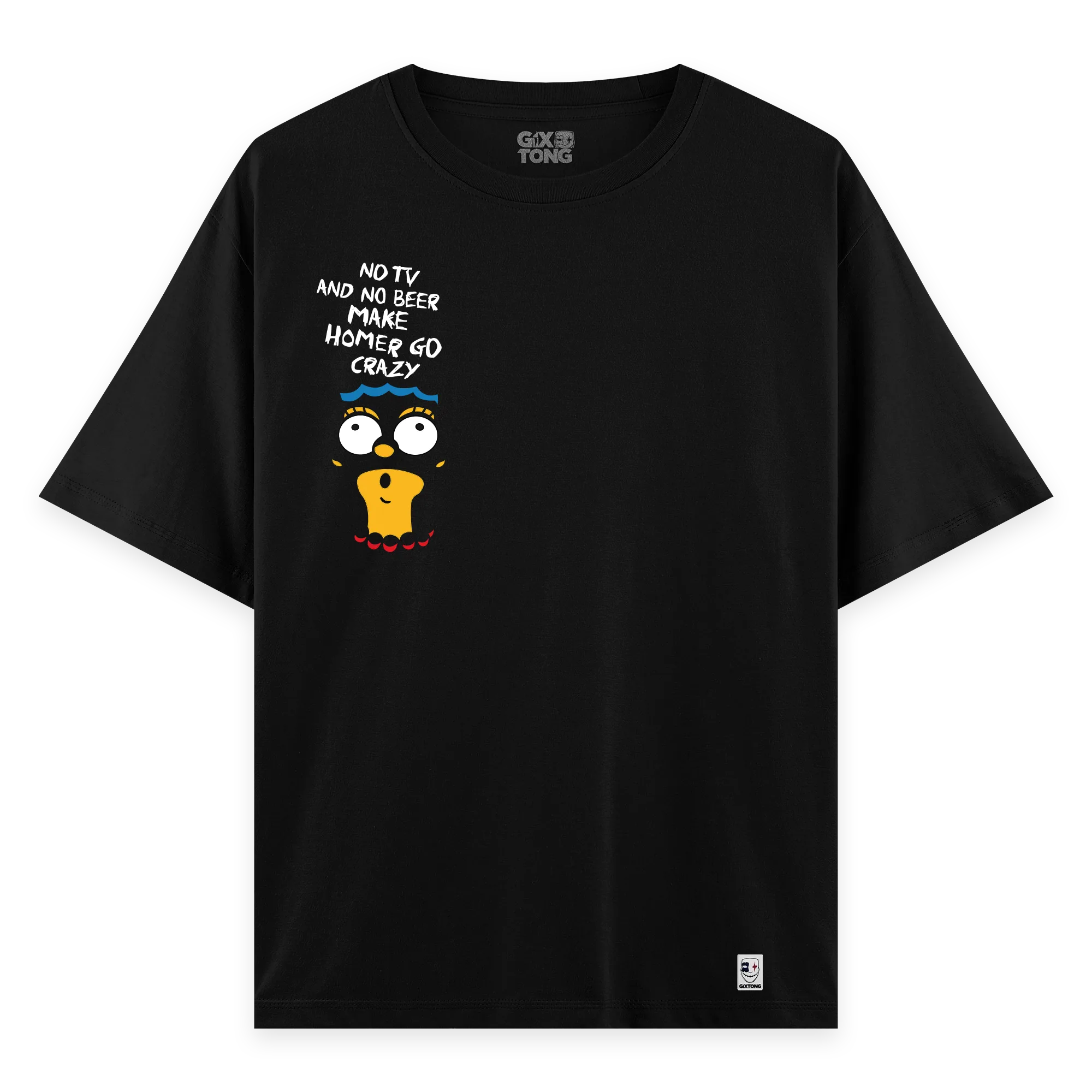 Crazy Homer - Oversize Bol Kalıp T-shirt