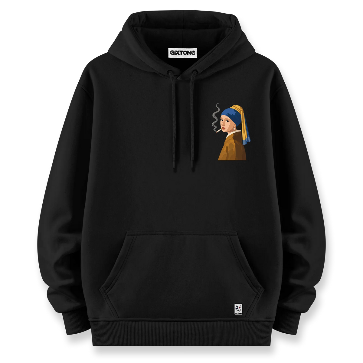 İnci Küpeli Kız - Oversize Bol Kalıp Hoodie