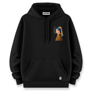 İnci Küpeli Kız - Oversize Bol Kalıp Hoodie
