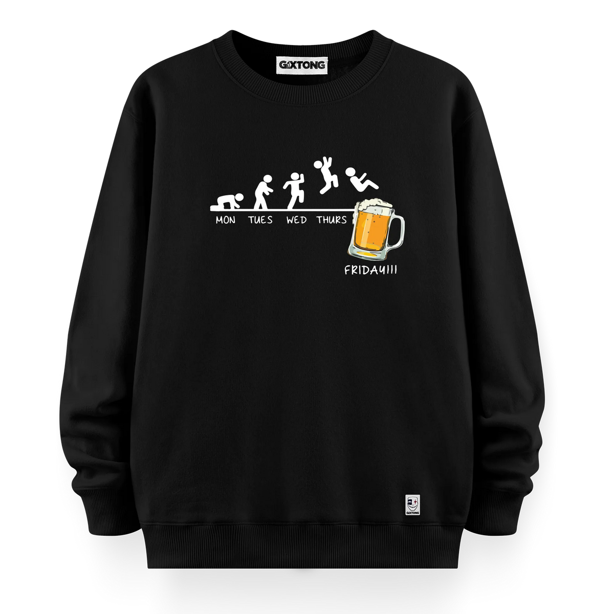 Friday Beer - Oversize Bol Kalıp Sweatshirt