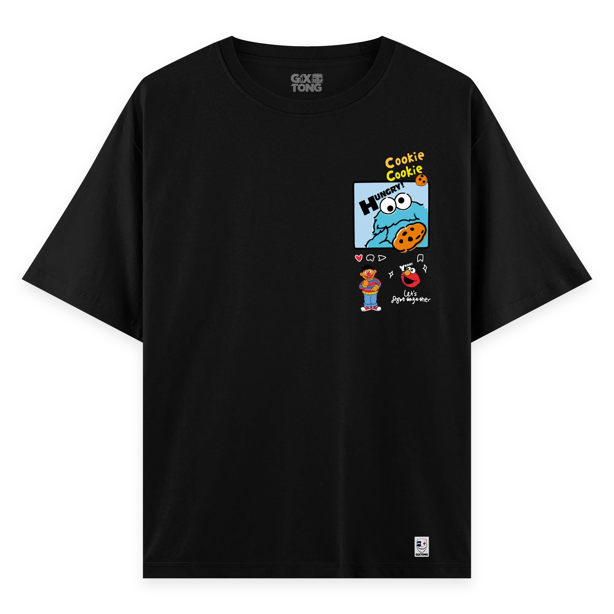 Cookie Monster - Oversize Bol Kalıp T-shirt