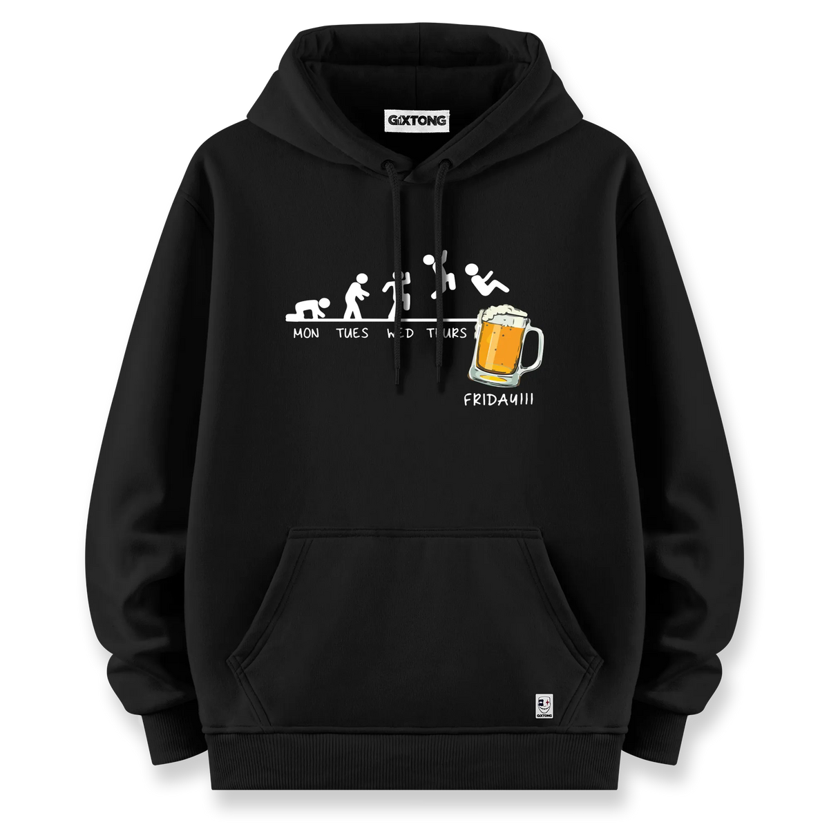 Friday Beer - Oversize Bol Kalıp Hoodie
