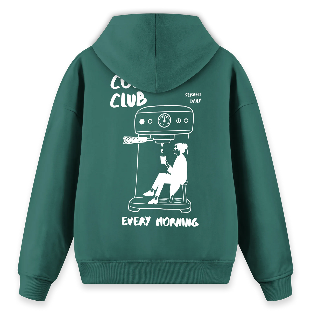 Coffee Club - Regular Fit Kalıp Hoodie