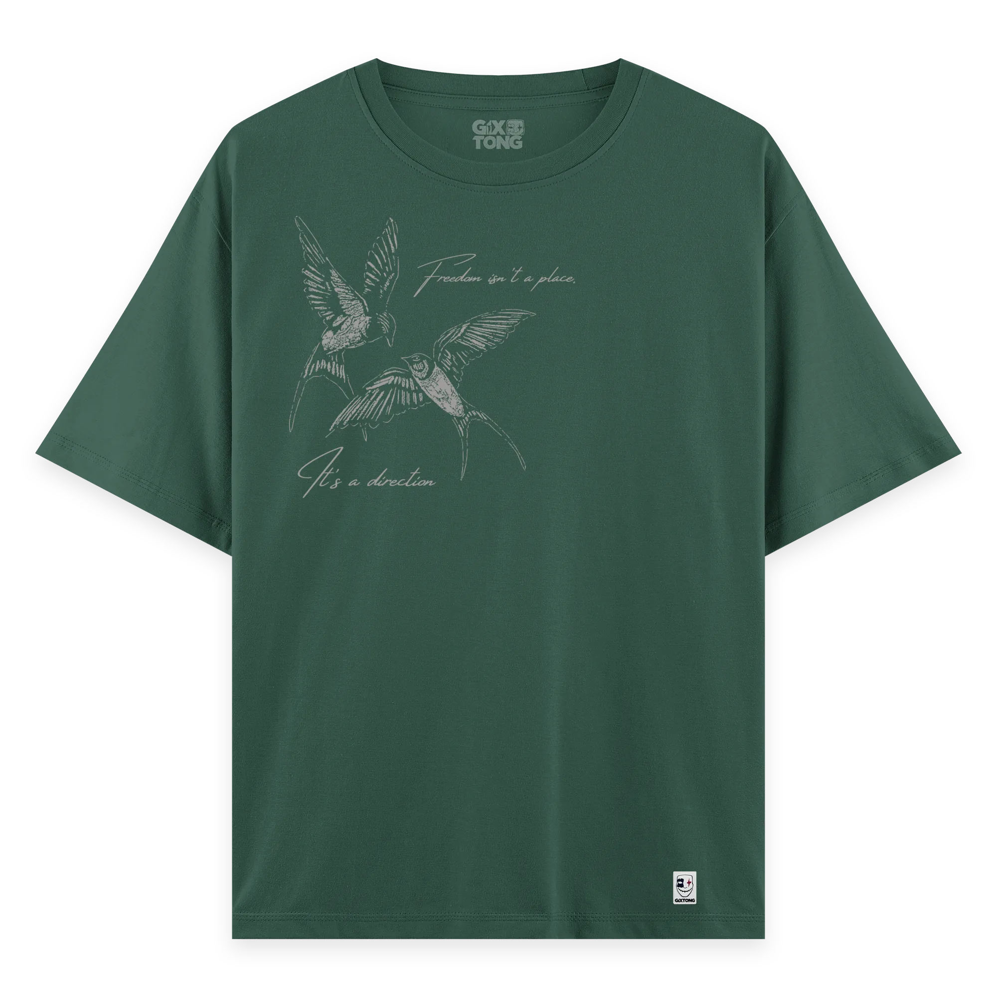 Birds - Oversize Bol Kalıp T-shirt