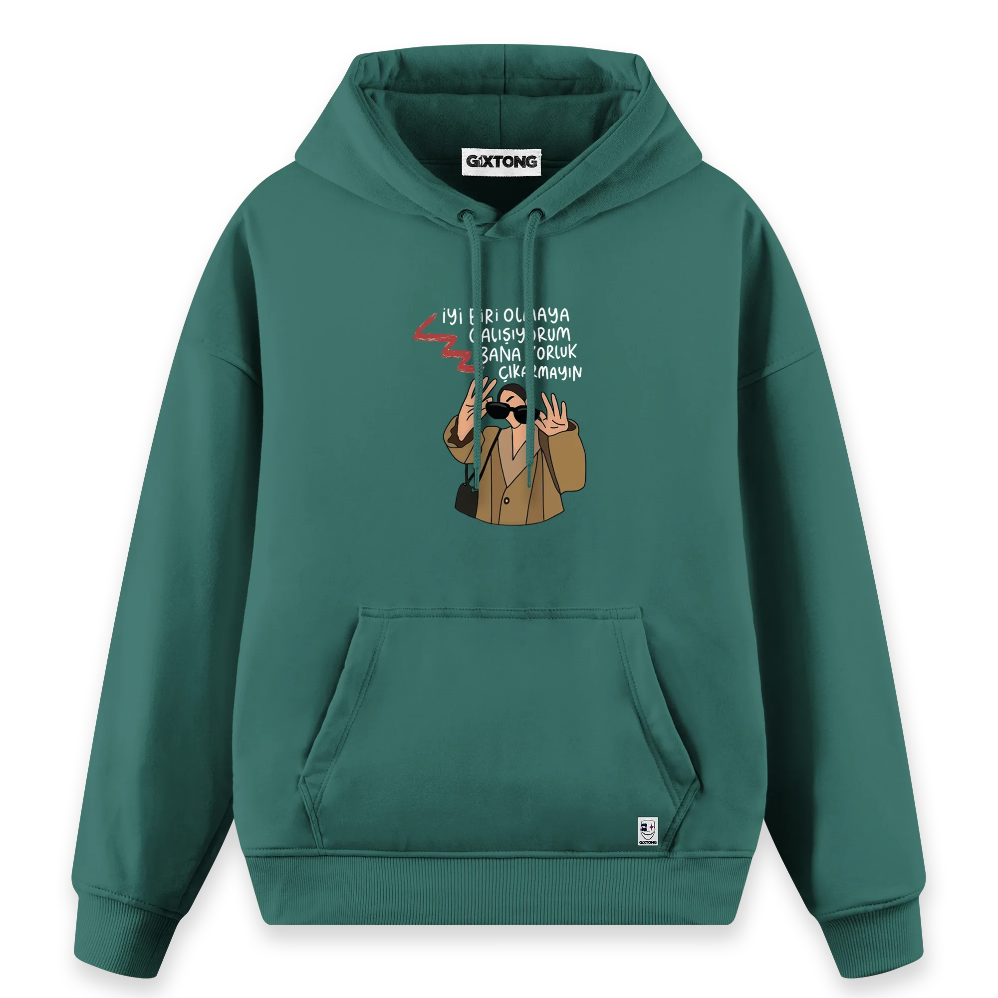 Zorluk Çıkarmayın - Regular Fit Kalıp Hoodie