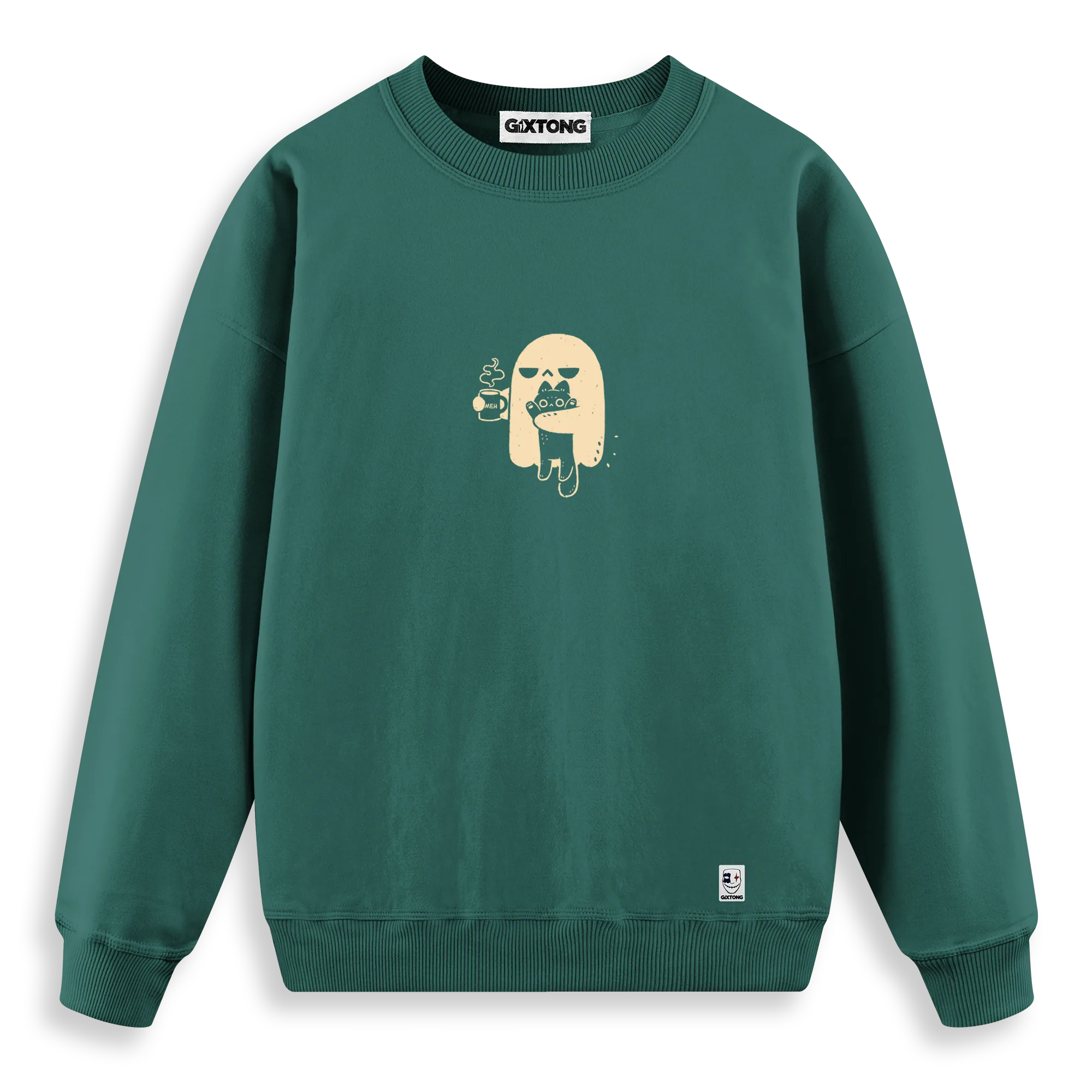 Ghost Cat - Regular Fit Kalıp Sweatshirt