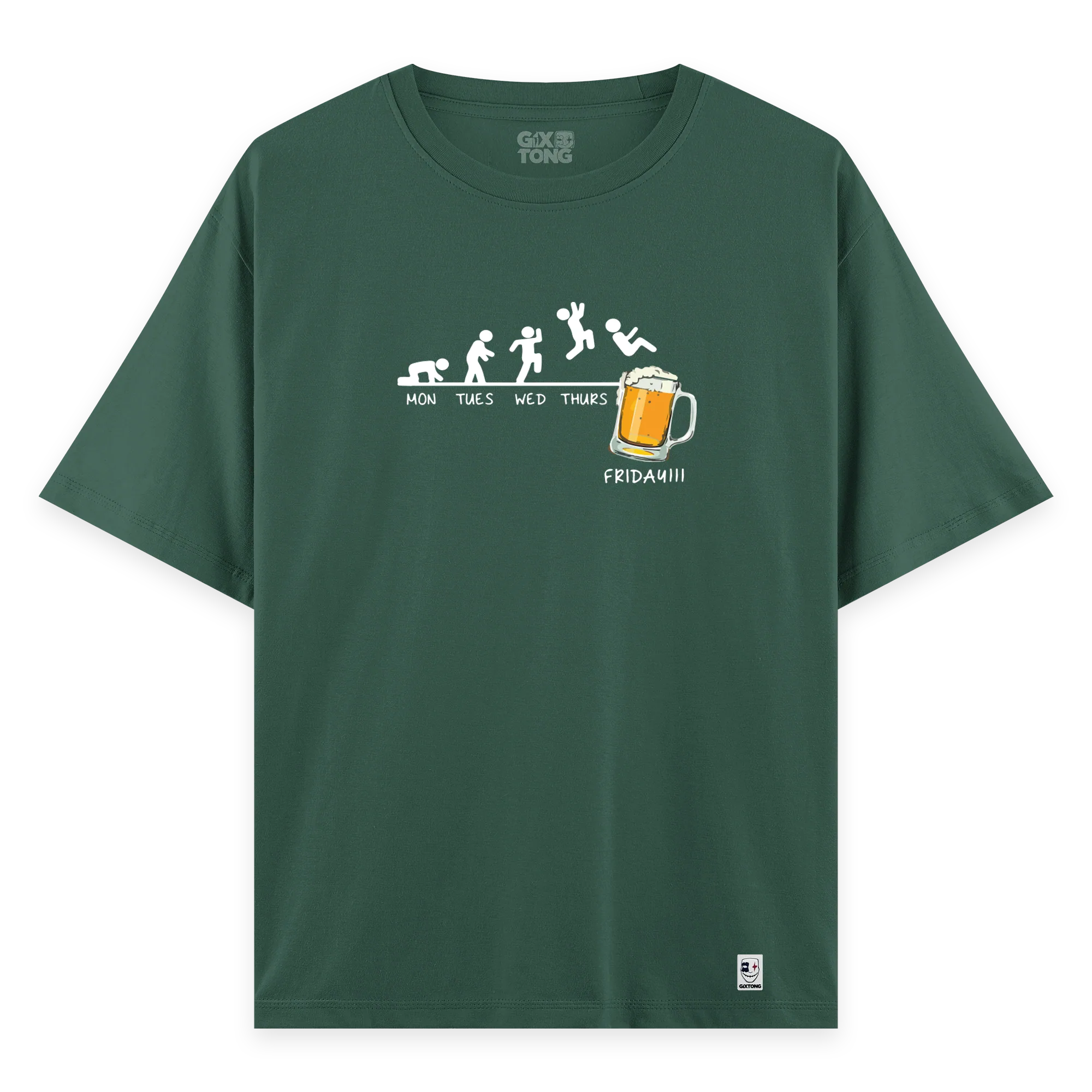 Friday Beer - Oversize Bol Kalıp T-shirt