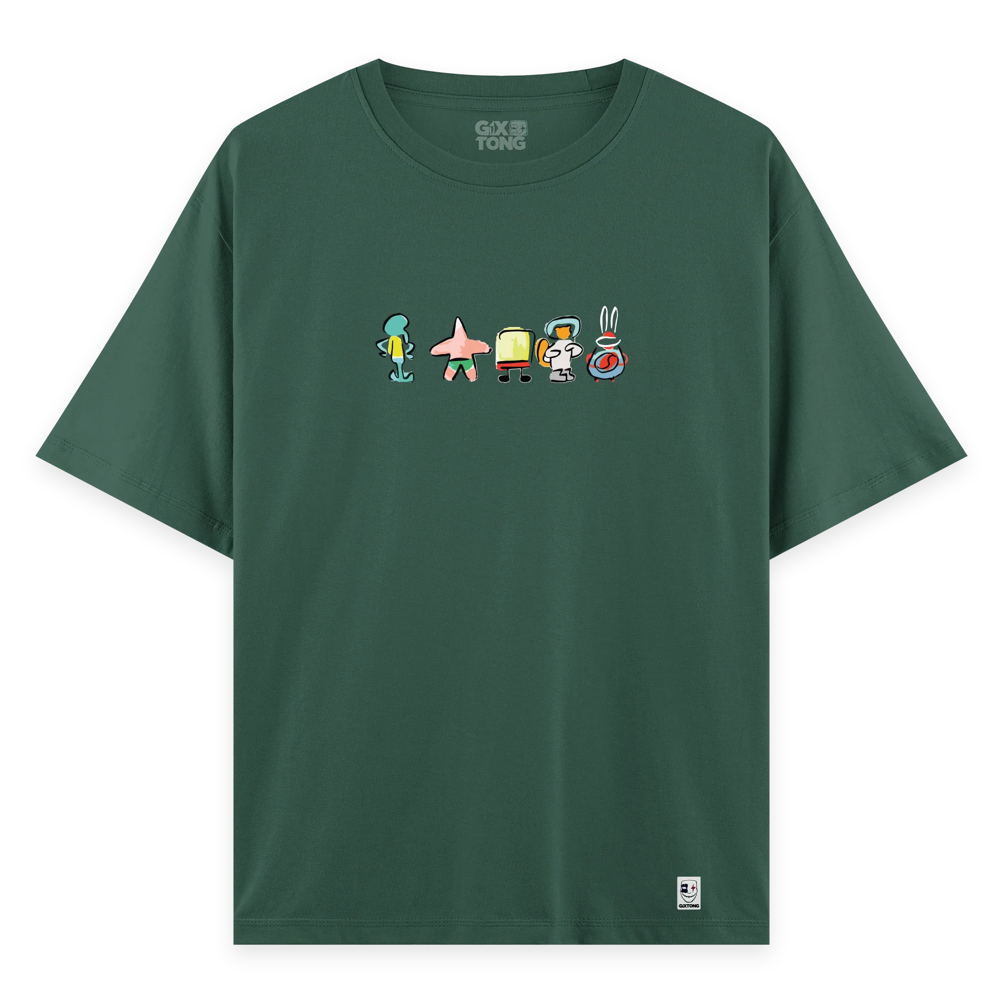 Sponge Family - Oversize Bol Kalıp T-shirt